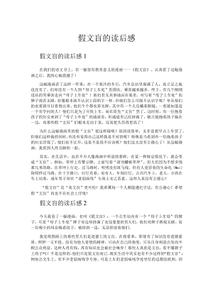 假文盲的读后感.docx