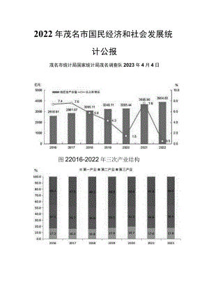 2022年茂名市国民经济和社会发展统计公报.docx