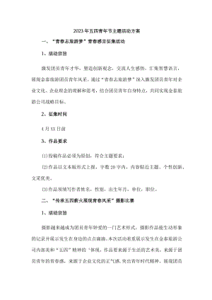 国企单位开展2023年54青年节活动主题方案.docx