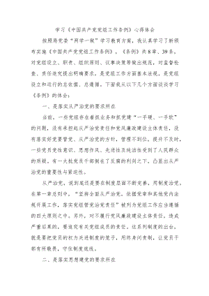 学习《中国共产党党组工作条例》心得体会.docx
