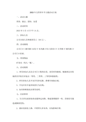 高校开展2023年五四青年节活动主题方案.docx