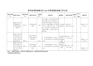 香河县消防救援大队2023年度双随机抽查工作计划.docx
