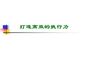 打造高效执行力.ppt