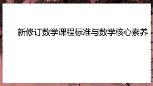 新修订数学课程标准与数学核心素养.pptx