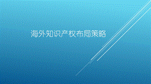 海外知识产权布局策略.pptx
