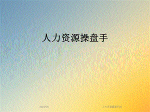 人力资源操盘手[1].ppt