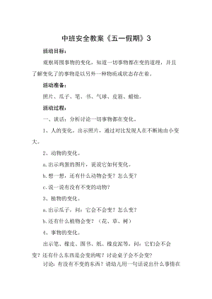 中班安全教案《五一假期》3.docx