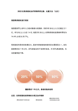 抗骨质疏松治疗药物用药注意、处置方法（全文）.docx