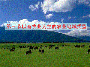 第三节cao以畜牧业为主的农业类型精品教育.ppt