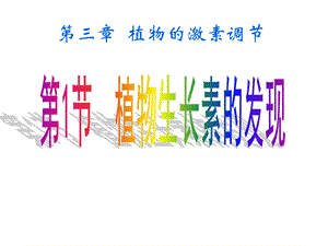 第三章第一节植物生长素的发现精品教育.ppt