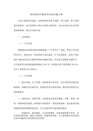 贵州省项目建设年活动实施方案.docx