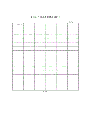 竞争对手设施项目情况调查表(doc 1页).docx