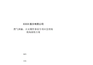 燃气泄漏、火灾爆炸事故专项应急预案-现场演练方案.docx