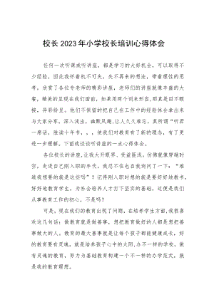 校长2023年小学校长培训心得体会七篇.docx