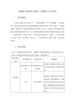 清廉机关模范机关建设(驾驶舱)项目需求.docx