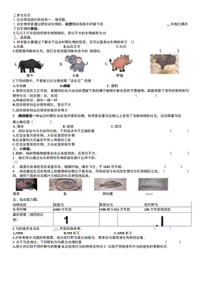 湘科版六年级科学第二单元试题.docx
