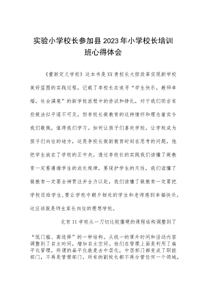 校长参加县2023年小学校长管理培训心得体会九篇.docx