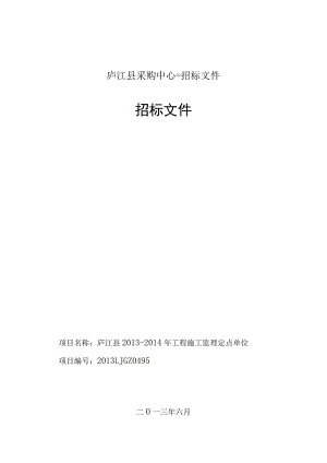 庐江县采购中心=招标文件.docx