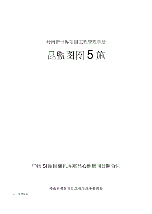 岭南新世界项目工程管理手册.docx