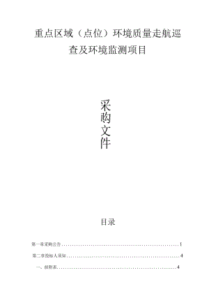 重点区域（点位）环境质量走航巡查及环境监测项目招标文件.docx