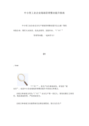中小型工业企业现场管理整治提升指南.docx