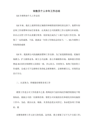 销售员个人半年工作总结.docx