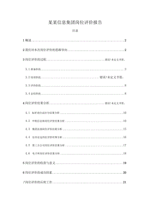 某某信息集团岗位评价报告.docx