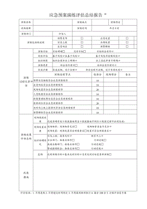 应急预案演练评估总结报告 不合规项.docx