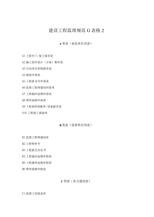 建设工程监理规范G表格2.docx