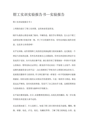 钳工实训实验报告书_实验报告.docx