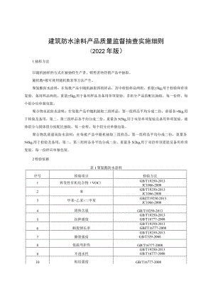 建筑防水涂料产品质量监督抽查实施细则(2022年版).docx