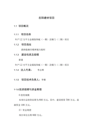 岳阳建材项目.docx