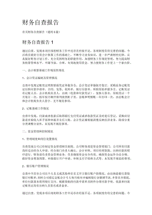 财务自查报告.docx