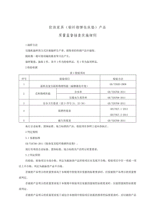 软体家具（棕纤维弹性床垫）产品质量监督抽查实施细则.docx