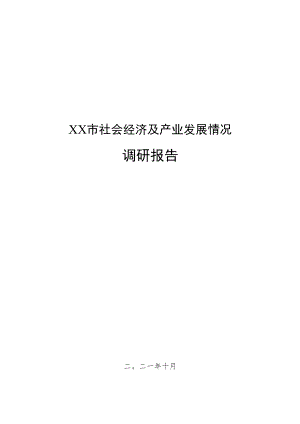 社会经济及产业发展情况调研报告.docx
