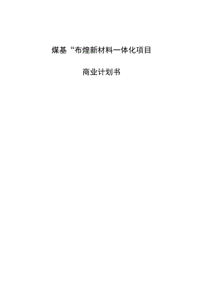 煤基烯烃新材料一体化项目商业计划书.docx