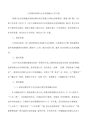 大学推进党建与业务深度融合工作方案.docx