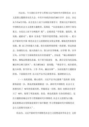 在主题教育动员大会上的讲话.docx