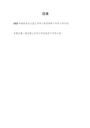 2023年某机关办公室上半年工作总结和下半年工作计划思路.docx