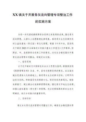 XX镇关于开展骨灰流向管理专项整治工作的实施方案.docx
