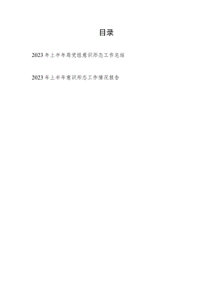 2023年上半年局党组意识形态工作情况总结汇报.docx