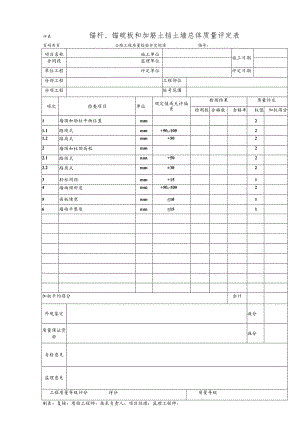 锚杆、锚碇板和加筋土挡土墙总体质量评定表 2.docx