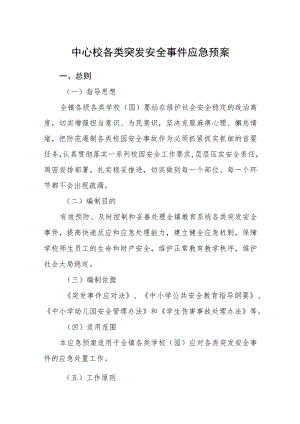中心校各类突发安全事件应急预案.docx