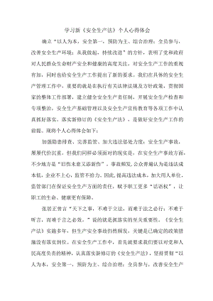 街道社区党员干部学习新安全生产法个人心得体会 汇编7份.docx