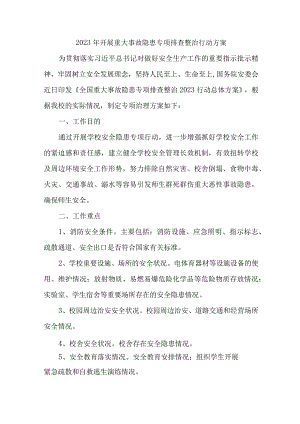 国企单位2023年开展重大事故隐患专项排查整治行动实施方案（合计8份）.docx