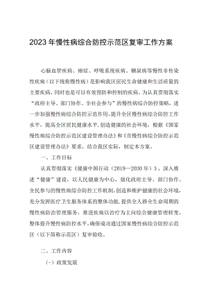 2023年慢性病综合防控示范区复审工作方案.docx