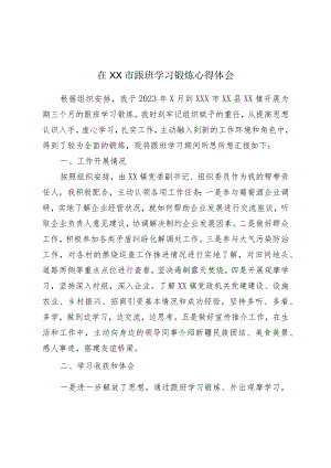 在XX市跟班学习锻炼心得体会.docx
