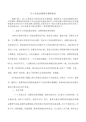 中小河流治理情况调研报告.docx