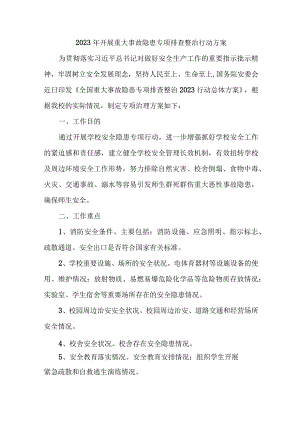 高等学校2023年开展重大事故隐患专项排查整治行动实施方案 合计9份.docx