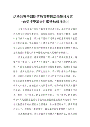 纪检监察干部队伍教育整顿活动研讨发言（3篇）.docx